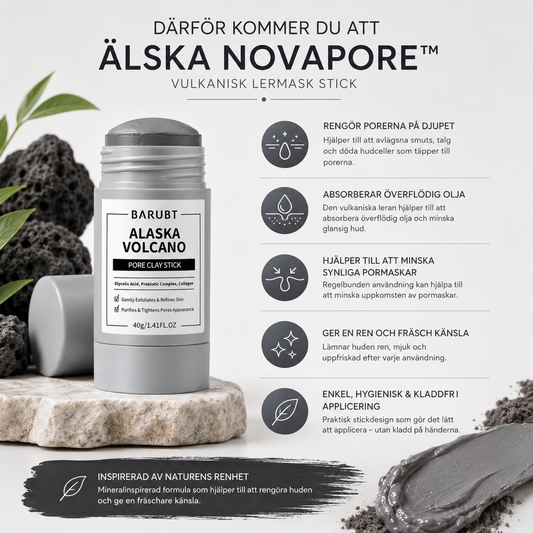 NovaPore™ - Vulkanisk Lermask Stick